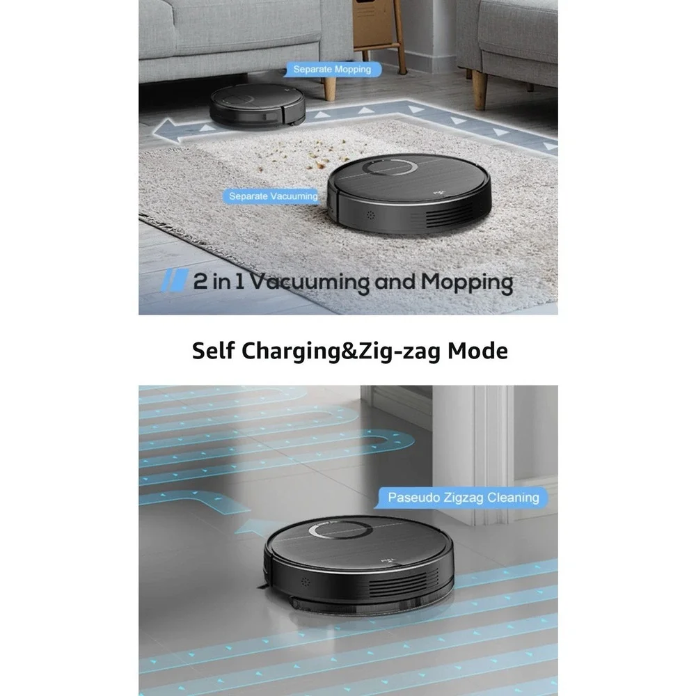MAMNV Robot‎ Vacuum and Mop Combo, 2 in 1 Mopping Robot Vacuum Cleaner